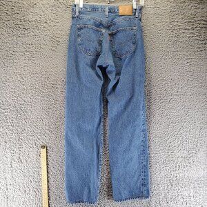Levis Jeans Womens 27 Blue 501 90s Button Fly Straight Leg Denim